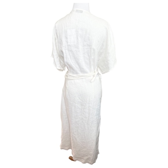 & Other Stories Linen Wrap Midi Dress - Picture 6 of 6